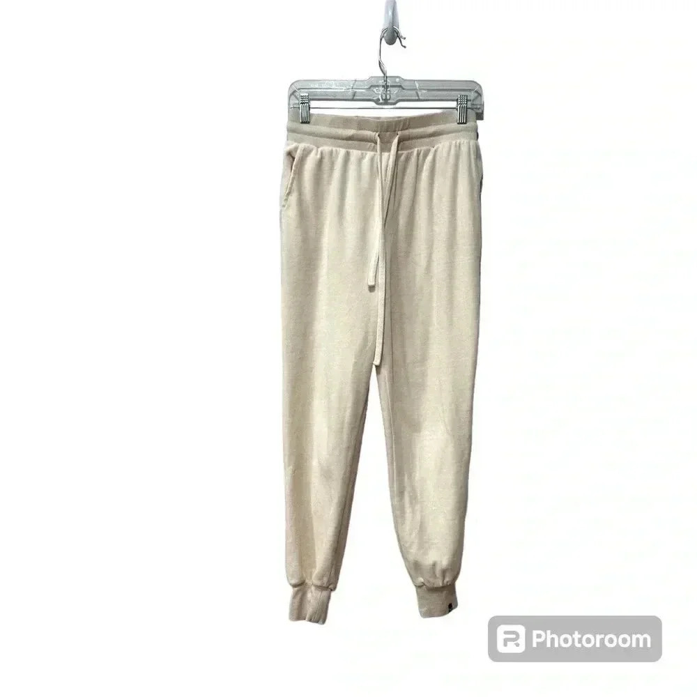 True religion cream velvet joggers Small